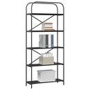 vidaXL Könyvespolc Musta tammi 80 x 30 x 183 cm Faanyag