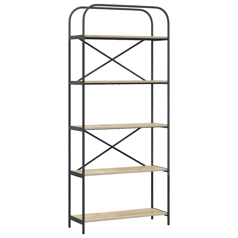 vidaXL Könyvespolc sonoma tölgy 80 x 30 x 183 cm Faanyag