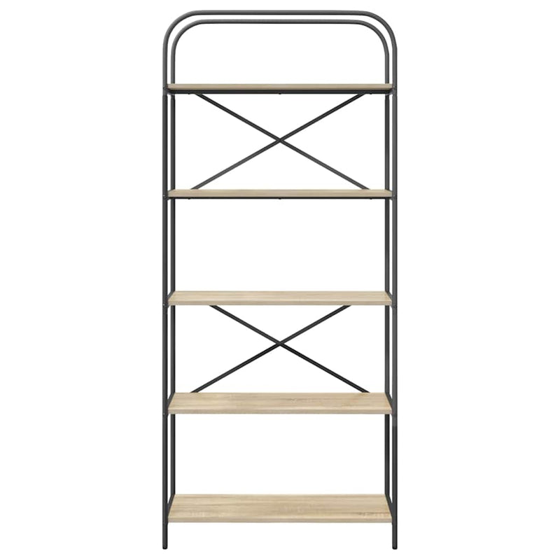 vidaXL Könyvespolc sonoma tölgy 80 x 30 x 183 cm Faanyag