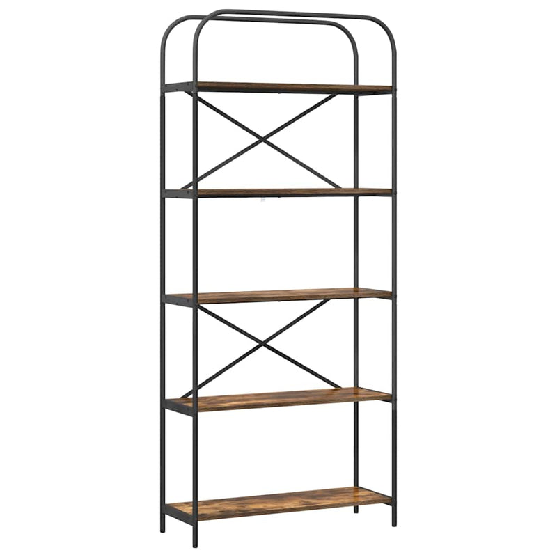 vidaXL Könyvespolc Füstölt tölgy 80 x 30 x 183 cm Faanyag