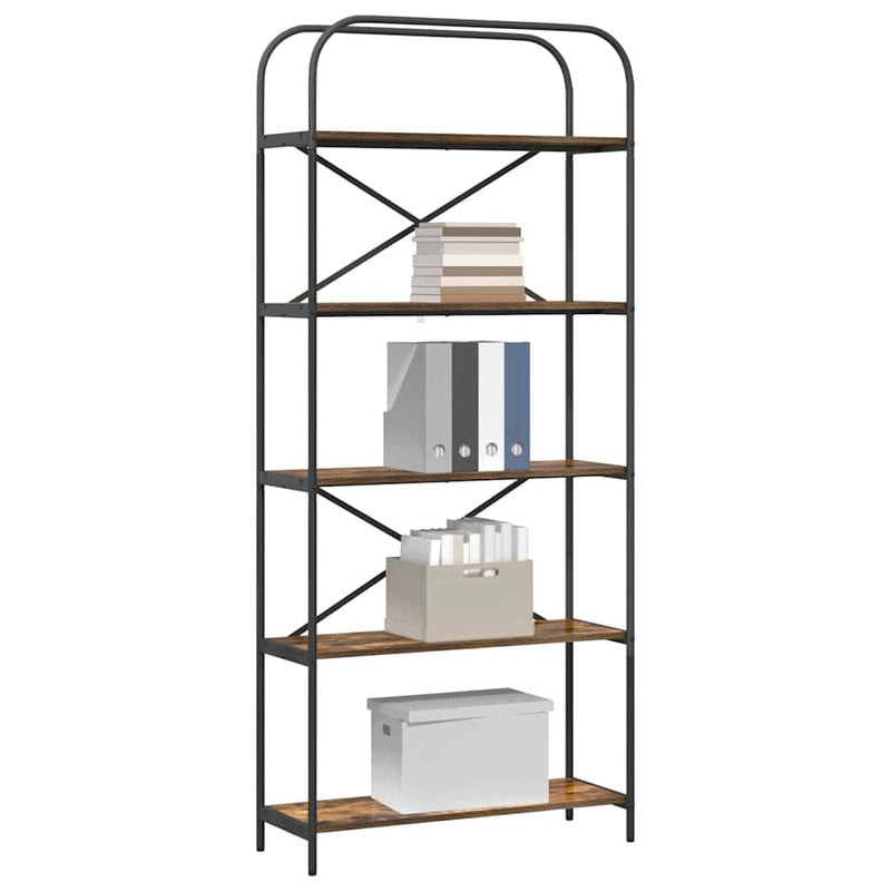 vidaXL Könyvespolc Füstölt tölgy 80 x 30 x 183 cm Faanyag