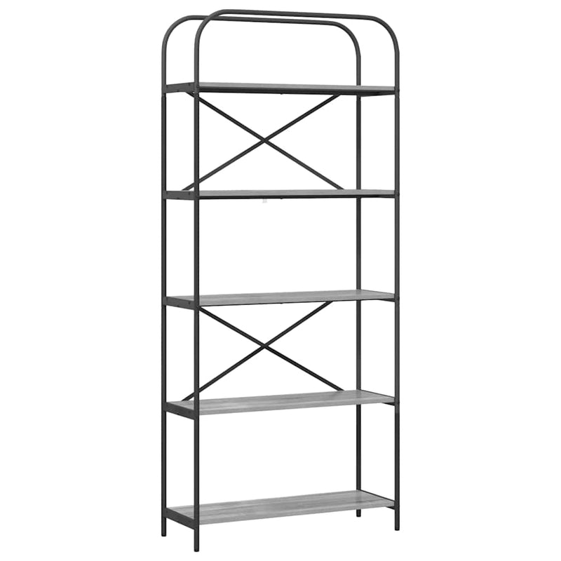 vidaXL Könyvespolc Szürke sonoma 80 x 30 x 183 cm Faanyag