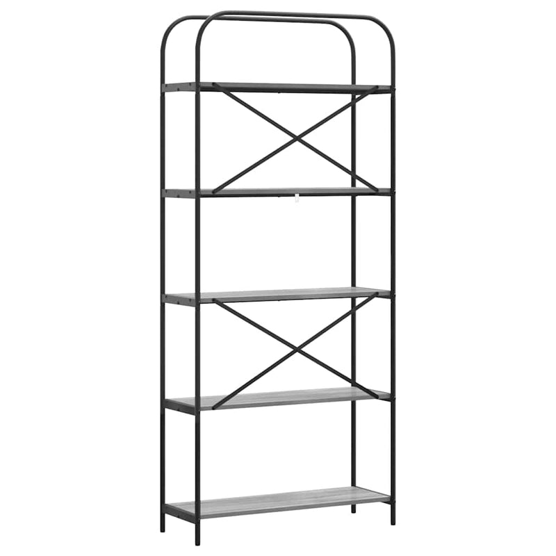 vidaXL Könyvespolc Szürke sonoma 80 x 30 x 183 cm Faanyag