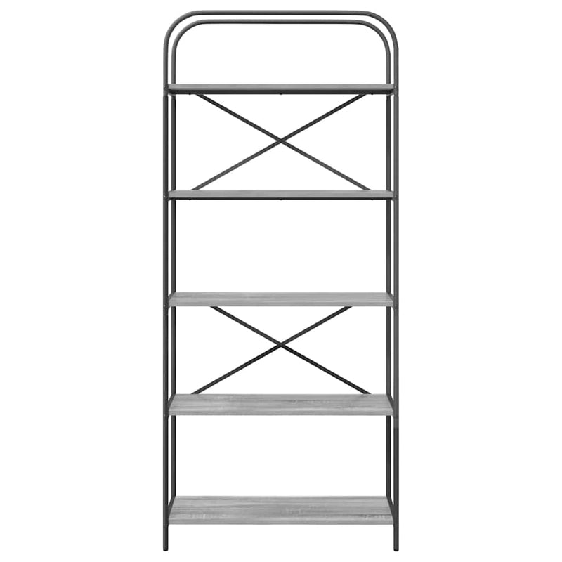 vidaXL Könyvespolc Szürke sonoma 80 x 30 x 183 cm Faanyag