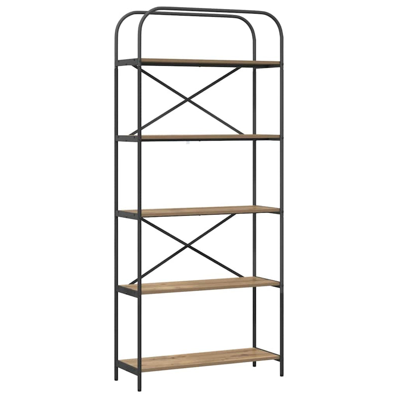 vidaXL Könyvespolc kézműves tölgy 80 x 30 x 183 cm Faanyag