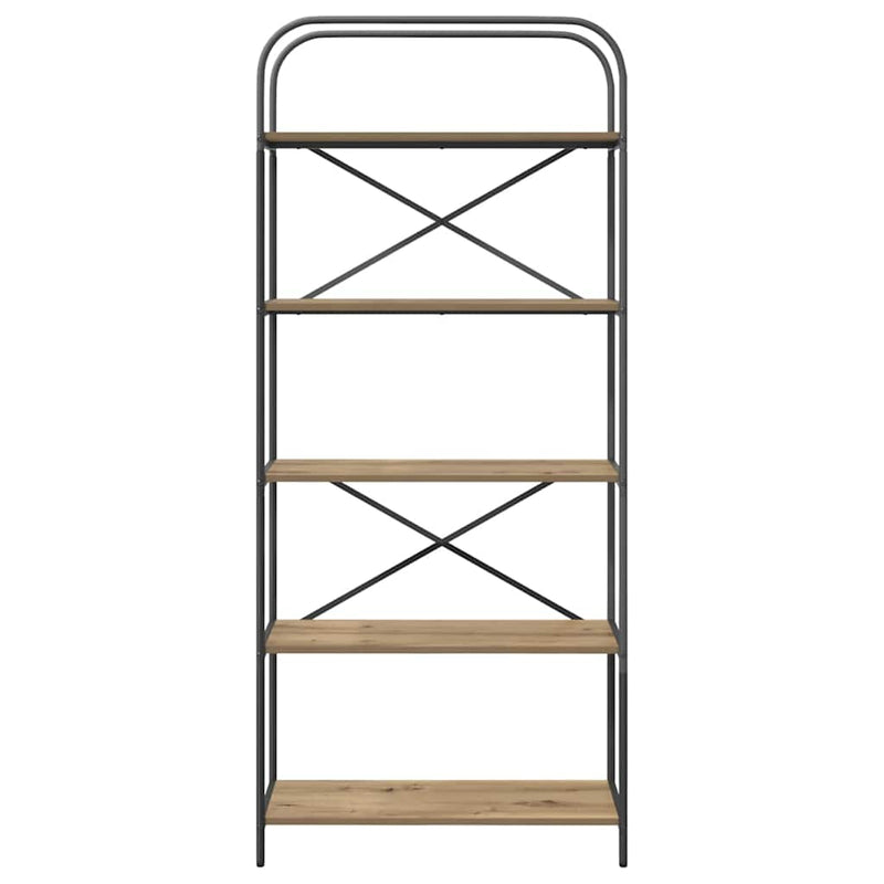 vidaXL Könyvespolc kézműves tölgy 80 x 30 x 183 cm Faanyag