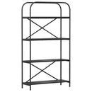 vidaXL Könyvespolc Musta tammi 80 x 30 x 146 cm Faanyag