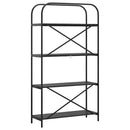 vidaXL Könyvespolc Musta tammi 80 x 30 x 146 cm Faanyag