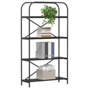 vidaXL Könyvespolc Musta tammi 80 x 30 x 146 cm Faanyag