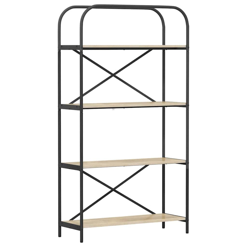 vidaXL Könyvespolc sonoma tölgy 80 x 30 x 146 cm Faanyag