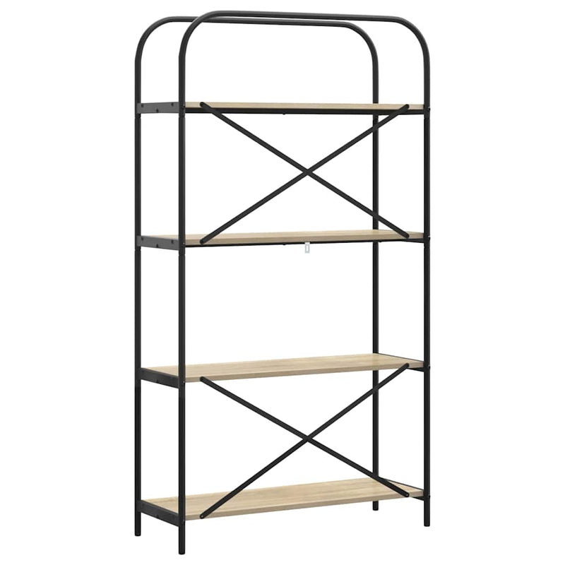 vidaXL Könyvespolc sonoma tölgy 80 x 30 x 146 cm Faanyag