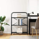 vidaXL Könyvespolc Musta tammi 80 x 30 x 109 cm Faanyag