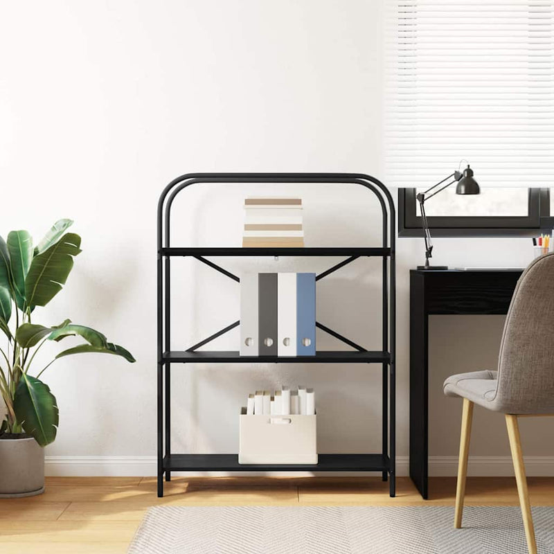 vidaXL Könyvespolc Musta tammi 80 x 30 x 109 cm Faanyag