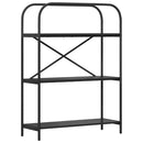 vidaXL Könyvespolc Fekete tölgy 80 x 30 x 109 cm Faanyag
