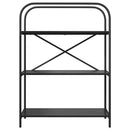 vidaXL Könyvespolc Fekete tölgy 80 x 30 x 109 cm Faanyag