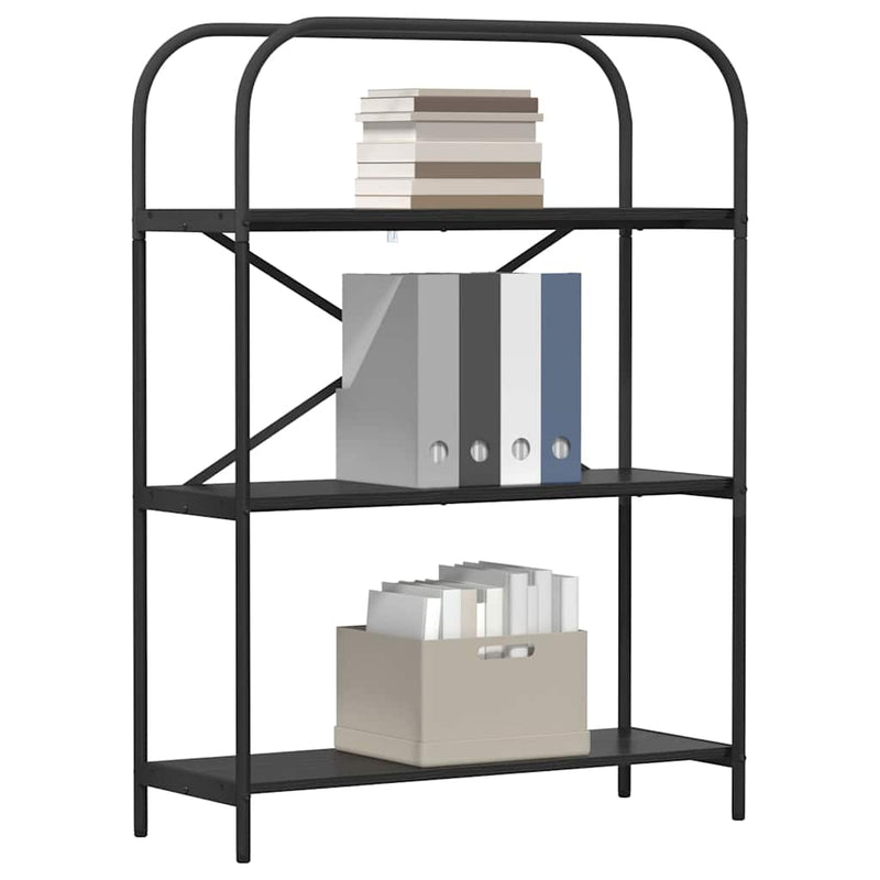 vidaXL Könyvespolc Musta tammi 80 x 30 x 109 cm Faanyag