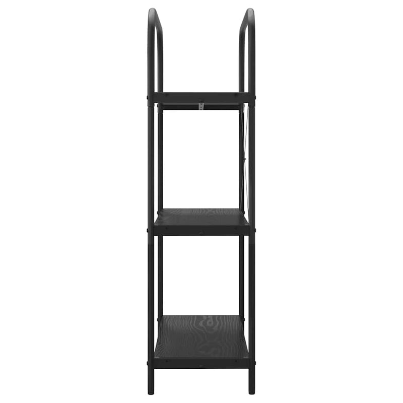 vidaXL Könyvespolc Musta tammi 80 x 30 x 109 cm Faanyag