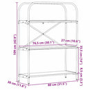 vidaXL Könyvespolc Fekete tölgy 80 x 30 x 109 cm Faanyag