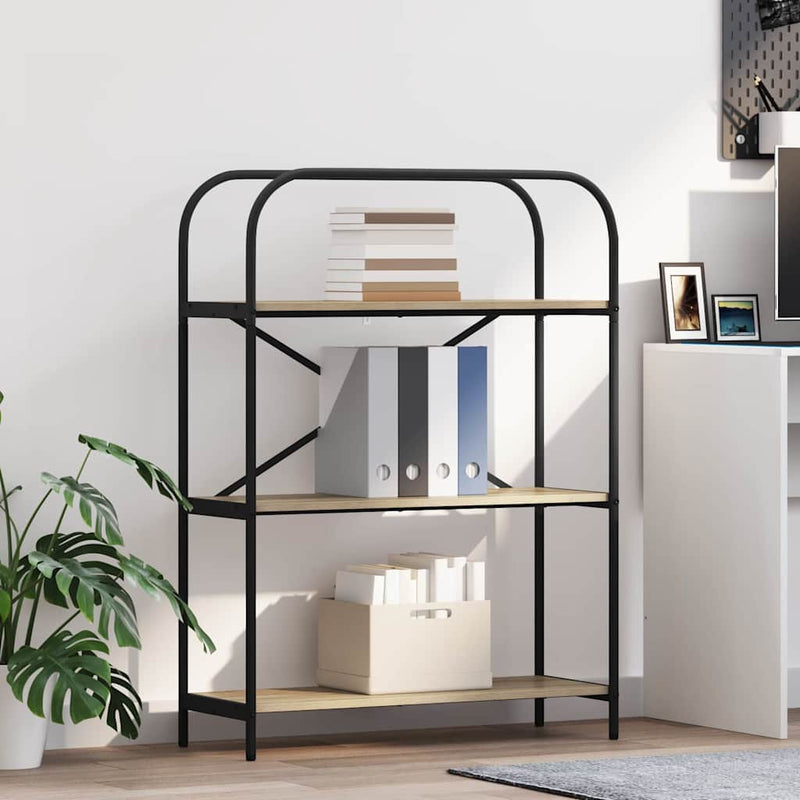 vidaXL Könyvespolc sonoma tölgy 80 x 30 x 109 cm Faanyag