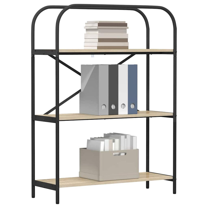 vidaXL Könyvespolc sonoma tölgy 80 x 30 x 109 cm Faanyag