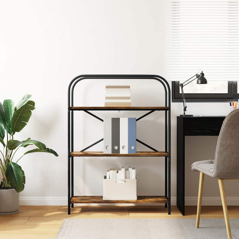 vidaXL Könyvespolc Füstölt tölgy 80 x 30 x 109 cm Faanyag