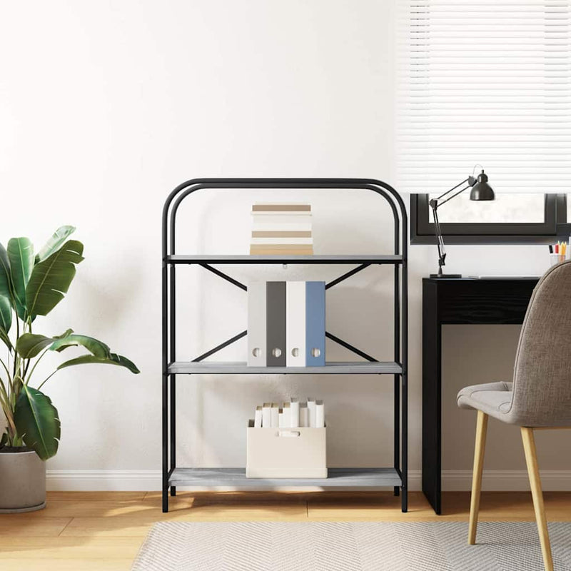 vidaXL Könyvespolc Szürke sonoma 80 x 30 x 109 cm Faanyag