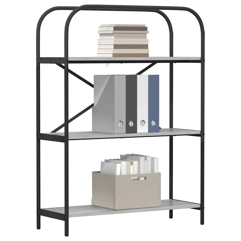 vidaXL Könyvespolc Szürke sonoma 80 x 30 x 109 cm Faanyag