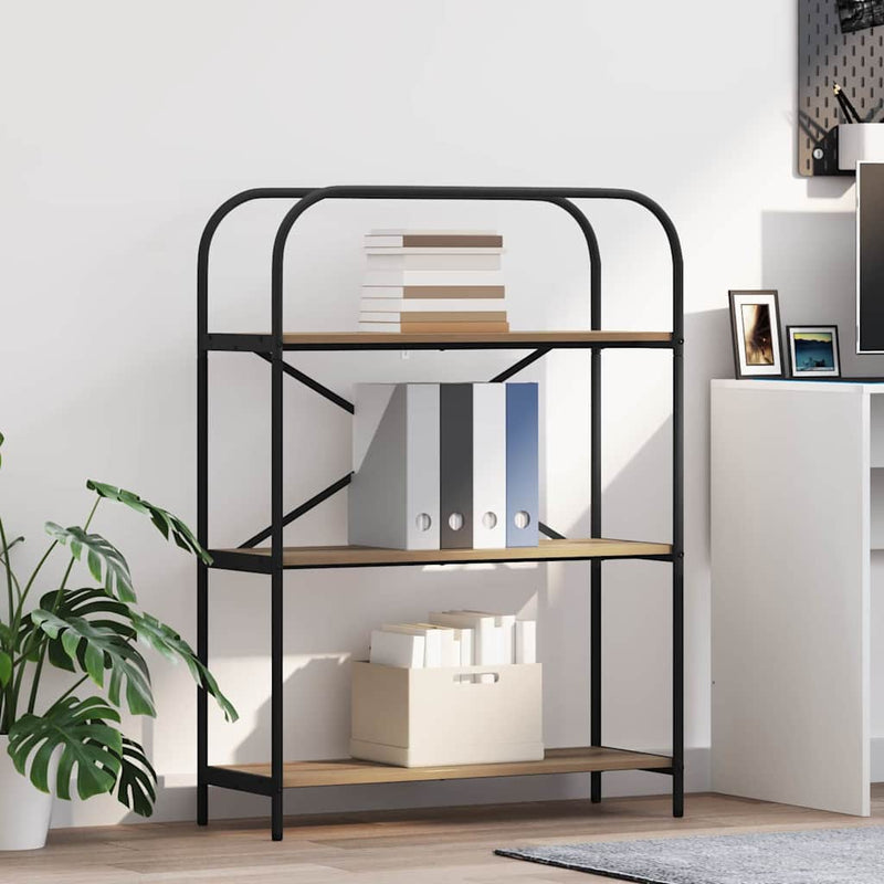 vidaXL Könyvespolc kézműves tölgy 80 x 30 x 109 cm Faanyag