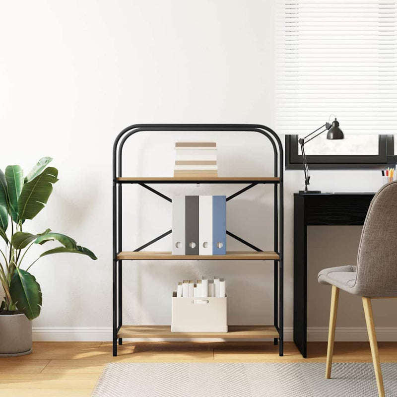 vidaXL Könyvespolc kézműves tölgy 80 x 30 x 109 cm Faanyag