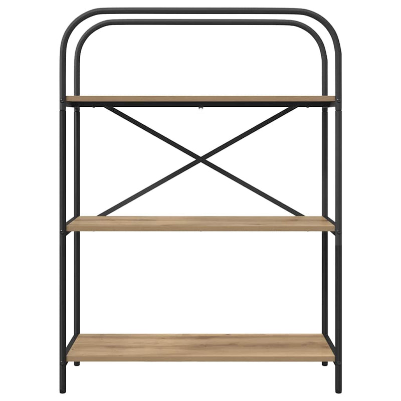 vidaXL Könyvespolc kézműves tölgy 80 x 30 x 109 cm Faanyag