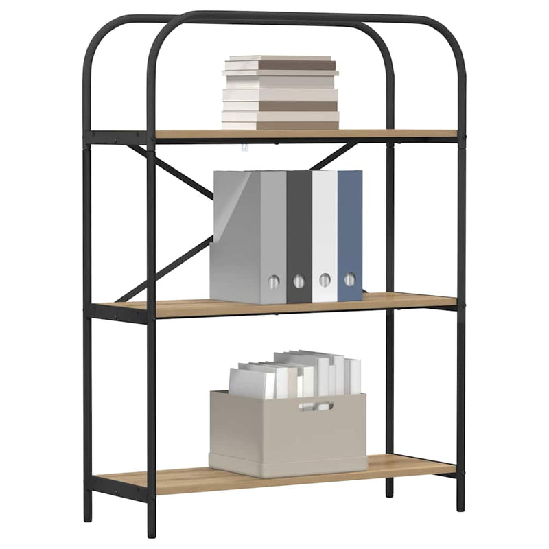 vidaXL Könyvespolc kézműves tölgy 80 x 30 x 109 cm Faanyag