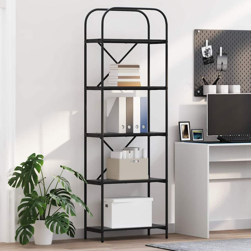 vidaXL Könyvespolc Musta tammi 60 x 30 x 183 cm Faanyag