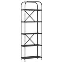 vidaXL Könyvespolc Musta tammi 60 x 30 x 183 cm Faanyag