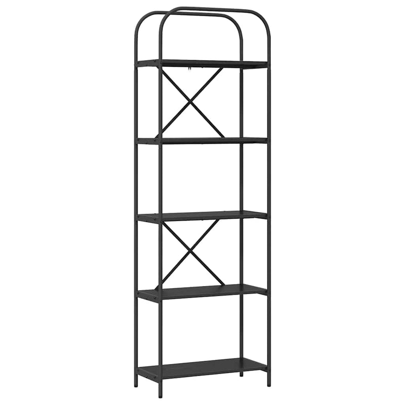 vidaXL Könyvespolc Musta tammi 60 x 30 x 183 cm Faanyag