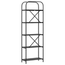 vidaXL Könyvespolc Musta tammi 60 x 30 x 183 cm Faanyag