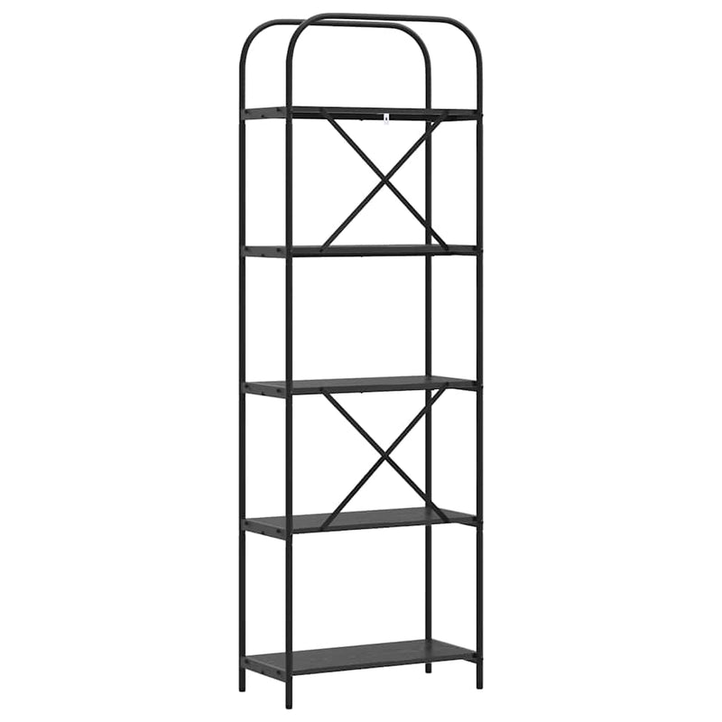 vidaXL Könyvespolc Musta tammi 60 x 30 x 183 cm Faanyag