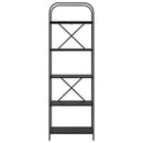 vidaXL Könyvespolc Musta tammi 60 x 30 x 183 cm Faanyag