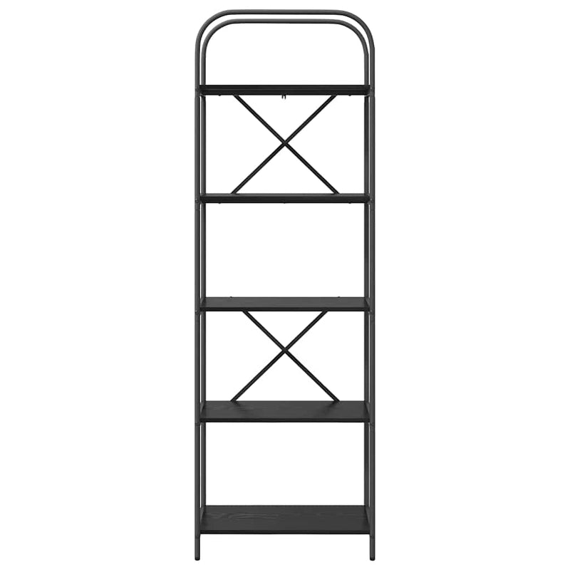vidaXL Könyvespolc Musta tammi 60 x 30 x 183 cm Faanyag