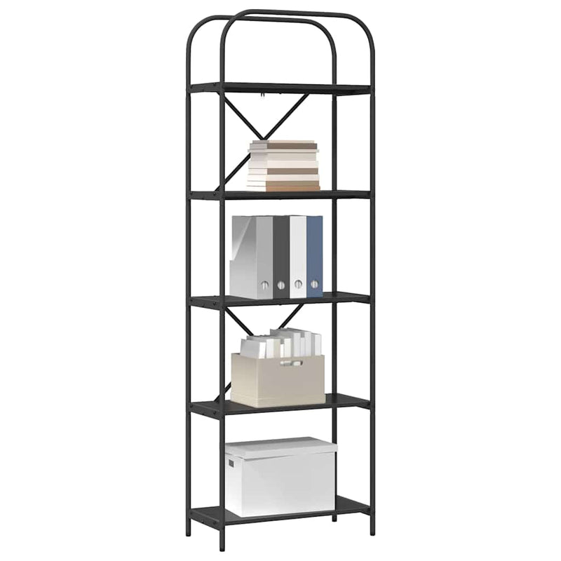 vidaXL Könyvespolc Musta tammi 60 x 30 x 183 cm Faanyag