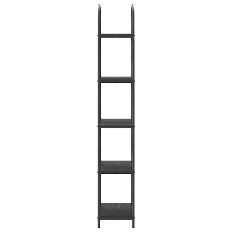 vidaXL Könyvespolc Musta tammi 60 x 30 x 183 cm Faanyag
