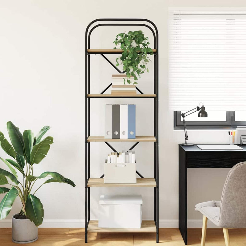 vidaXL Könyvespolc sonoma tölgy 60 x 30 x 183 cm Faanyag