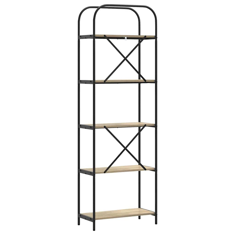 vidaXL Könyvespolc sonoma tölgy 60 x 30 x 183 cm Faanyag