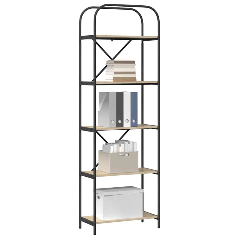 vidaXL Könyvespolc sonoma tölgy 60 x 30 x 183 cm Faanyag