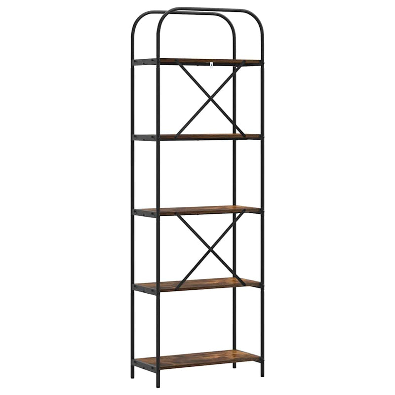 vidaXL Könyvespolc Füstölt tölgy 60 x 30 x 183 cm Faanyag