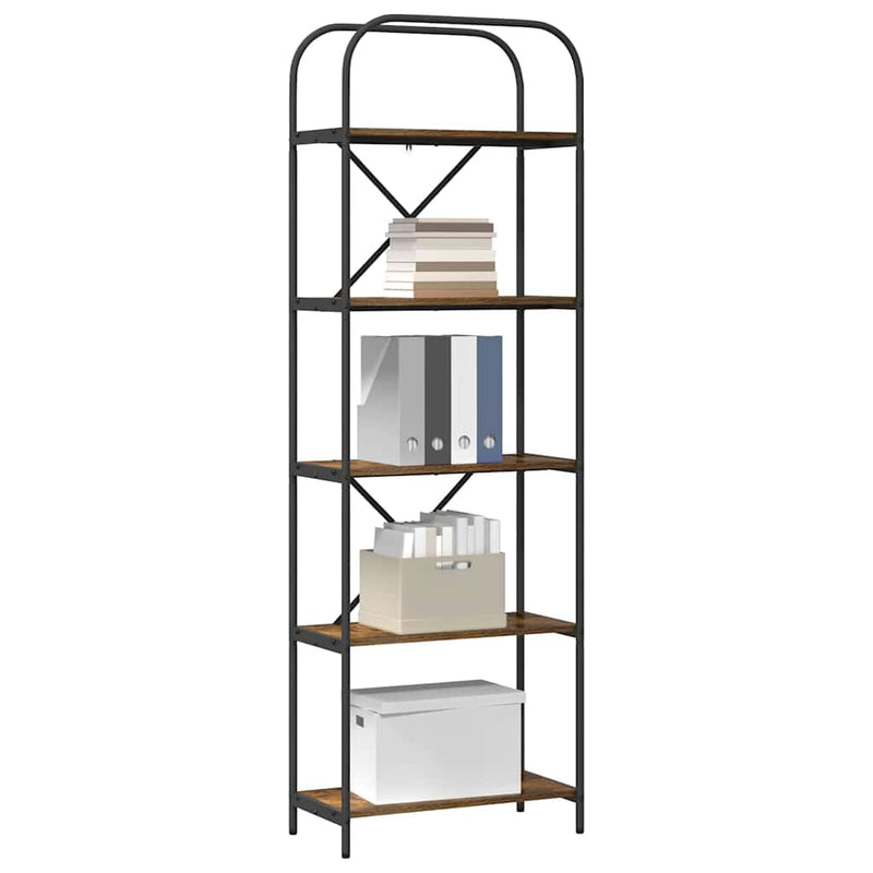 vidaXL Könyvespolc Füstölt tölgy 60 x 30 x 183 cm Faanyag