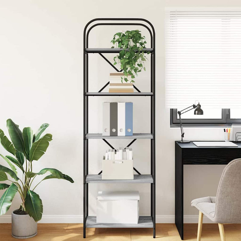 vidaXL Könyvespolc Szürke sonoma 60 x 30 x 183 cm Faanyag