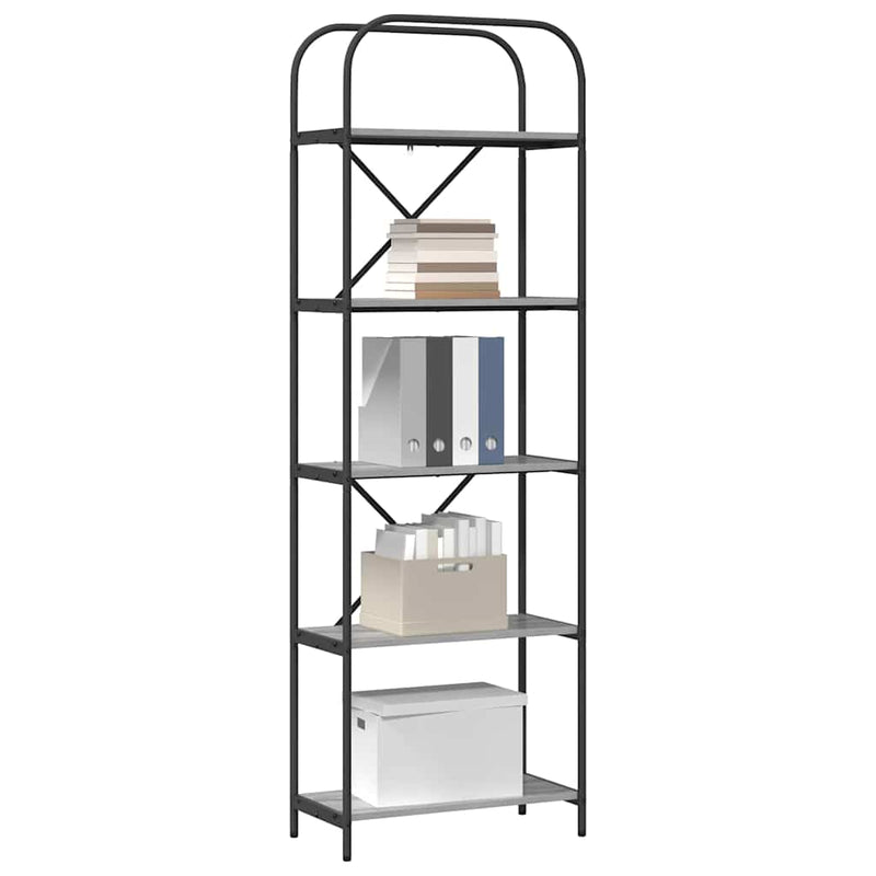 vidaXL Könyvespolc Szürke sonoma 60 x 30 x 183 cm Faanyag