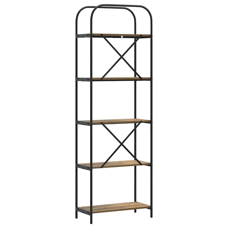 vidaXL Könyvespolc kézműves tölgy 60 x 30 x 183 cm Faanyag