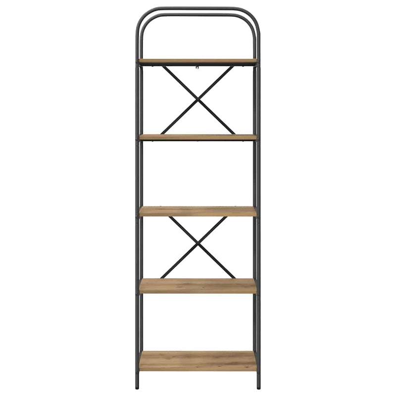 vidaXL Könyvespolc kézműves tölgy 60 x 30 x 183 cm Faanyag