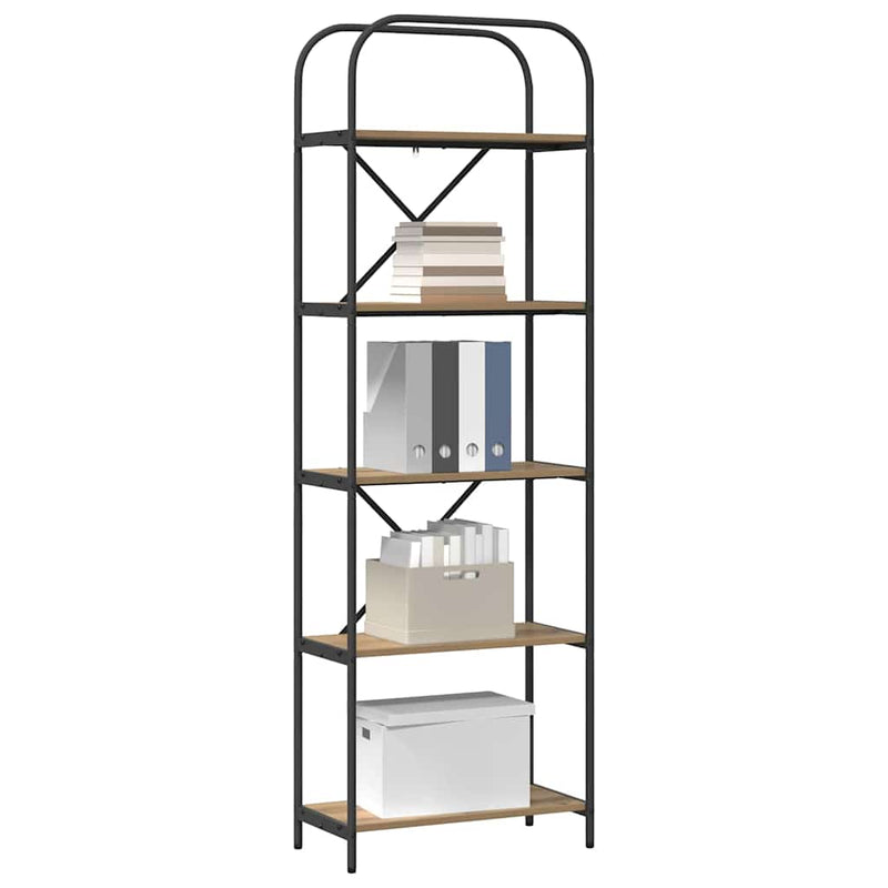 vidaXL Könyvespolc kézműves tölgy 60 x 30 x 183 cm Faanyag